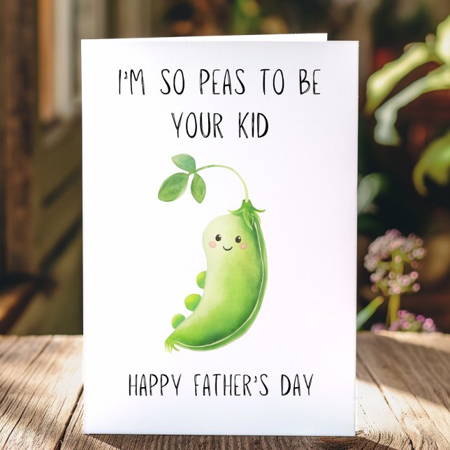 Cute Funny  Pun Fars dag Kort (Cute happy fathers day from kid for gardener.)