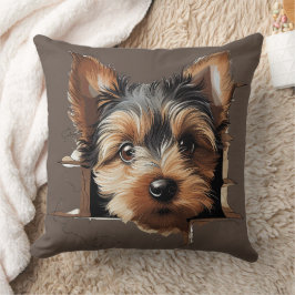 Cute Funny Puppy Ansikte Kudde