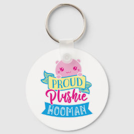 Cute Funny Quote | Proud Plushie Hooman Photo Nyckelring