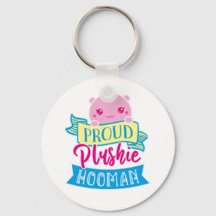 Cute Funny Quote   Proud Plushie Hooman Photo Nyckelring
