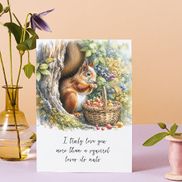 Cute Funny Quote Romantic Watercolor Alla hjärtans Kort