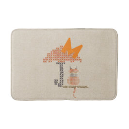 Cute Funny Rainy Day Cat Bath Mat Badrumsmatta