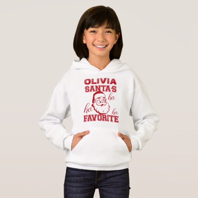 Cute Funny Red Santa's Favorite Ho Ho Jul T Shirt (Hel framsida)
