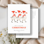 Cute Funny Red Winter Quacking Ankor Helg Vykort<br><div class="desc">Om du behöver ytterligare anpassningar kan du kontakta mig på yellowfebstudio@gmail.com.</div>