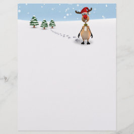 Cute Funny Reindeer Julgran - Letterhead