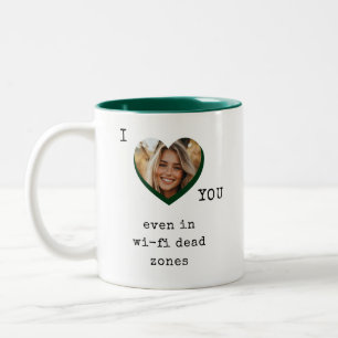 Cute Funny Romantic Girlvän Boyvän Valentine Två-Tonad Mugg