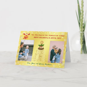 Cute Funny Rudolph 2 Photos Glad helg Golden