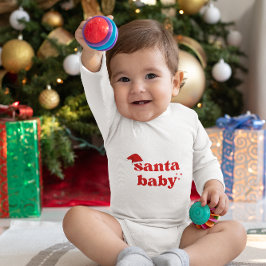 Cute Funny Santa Baby-julutrustning, för barn T Shirt