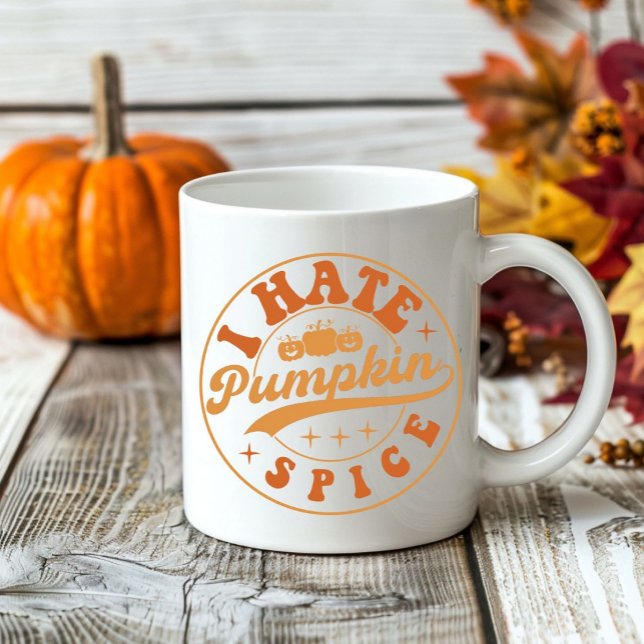 Cute Funny Säsong Fall Hate Pumpkin Spice Coffee Kaffemugg (Skapare uppladdad)