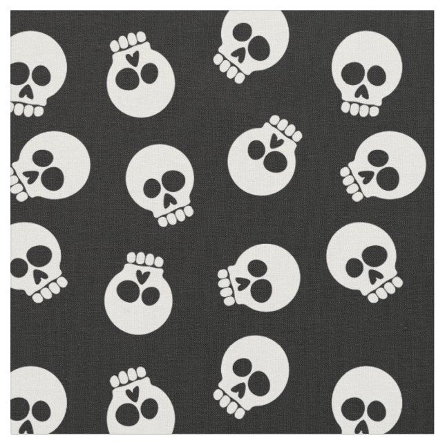 Cute Funny Skeleton Ansikte Tyg (Närbild)