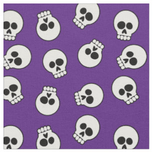 Cute Funny Skeleton Ansikte Tyg