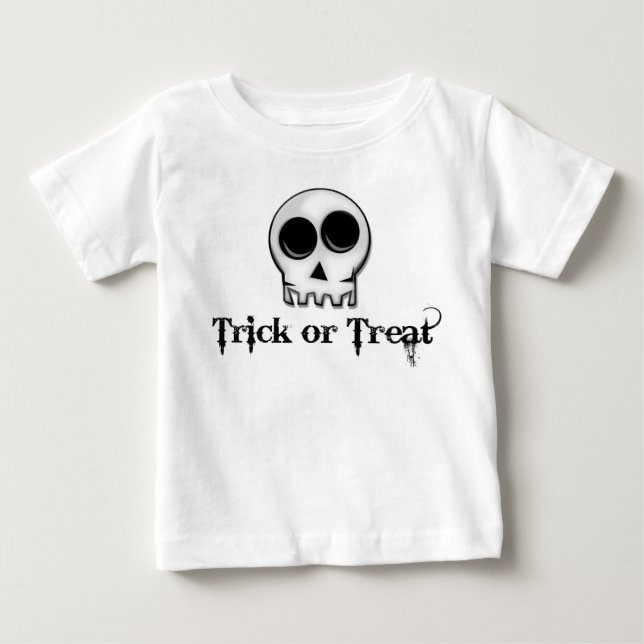 Cute Funny Skull Halloween Shirt Tee (Framsida)