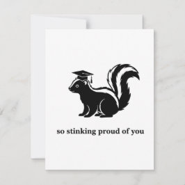 Cute Funny Skunk Graduation Card So Proud Julkort