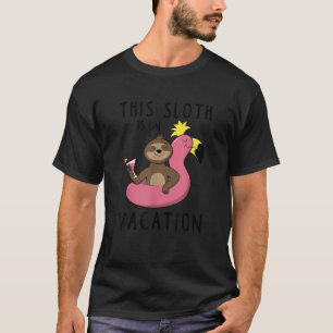 Cute Funny Sloth Family Vacation Summer Beach Trav T Shirt