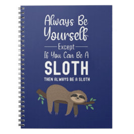 Cute Funny Sloth Gift Ideas Relax Humor Animal Kid Anteckningsbok