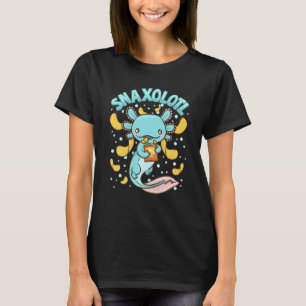 Cute & Funny Snaxolotl Adsible Snacking Axolotl T Shirt