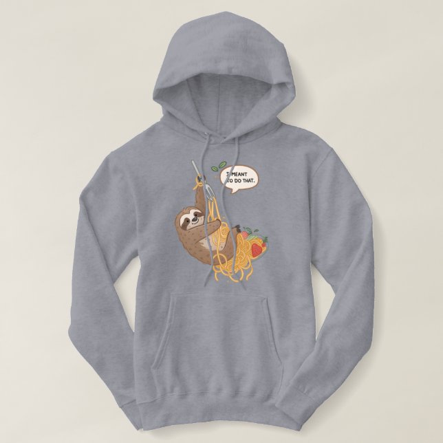 Cute & Funny Spaghetti Sloth | "Jag vill göra det T Shirt (Design framsida)