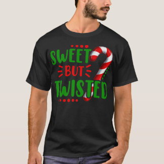 Cute Funny Sweet men twisted Candy cane Sweets Tes T Shirt