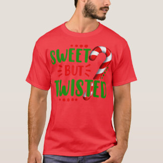 Cute Funny Sweet men twisted Candy cane Sweets Tes T Shirt