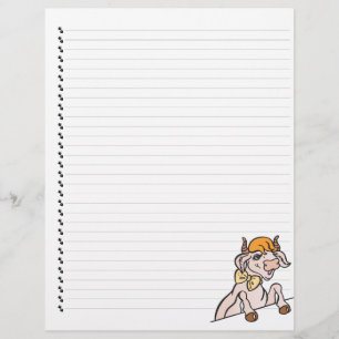Cute Funny Tecknad Cow Led Pet Letterhead