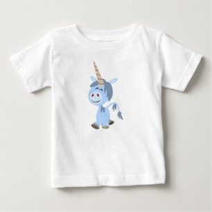 Cute Funny Tecknad Unicorn Baby T-Shirt