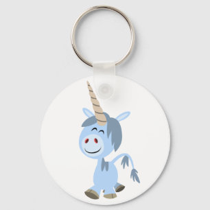 Cute Funny Tecknad Unicorn Keychain Nyckelring