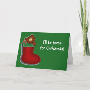 Cute Funny Teddybjörn i julklapp Helgkort