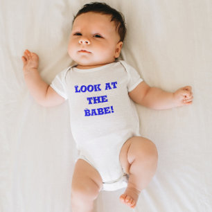 Cute & Funny Titta på Babe Blue Quote T Shirt