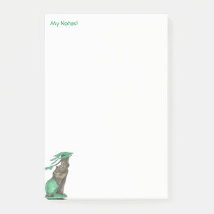 Cute Funny Träd Hugger Bear Finare Grönt Leggings Post-it Block
