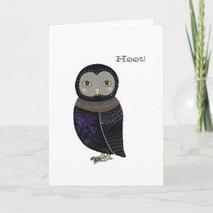 Cute Funny Uggla Hoot-hälsningskort Kort