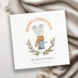 Cute Funny Ugly Sweater Leafy Reindejul Pappersservett