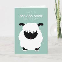Cute Funny Valais BlRecogse Sheep Fab Birthday