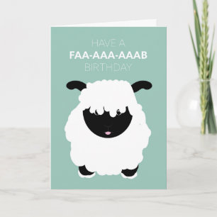 Cute Funny Valais BlRecogse Sheep Fab Birthday Kort