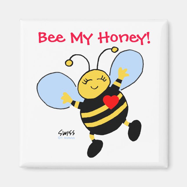 Cute Funny Valentine Day Fridge Magnet (Framsidan)