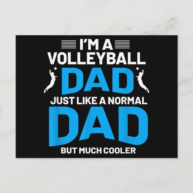 Cute Funny Volleyball Gift för Pappor och Manar Helg Vykort (Framsida)