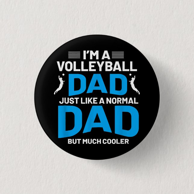 Cute Funny Volleyball Gift för Pappor och Manar Knapp (Framsida)