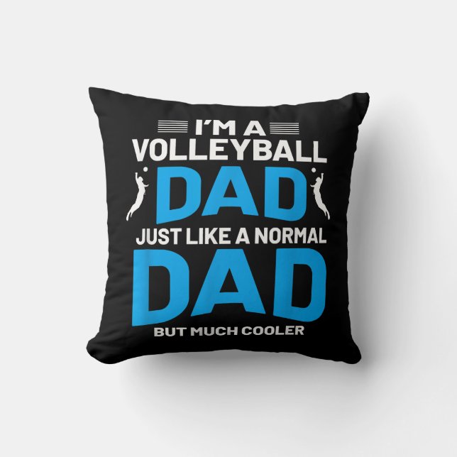 Cute Funny Volleyball Gift för Pappor och Manar Kudde (Framsida)