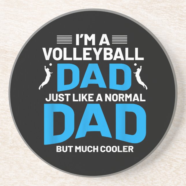 Cute Funny Volleyball Gift för Pappor och Manar Underlägg (Framsidan)