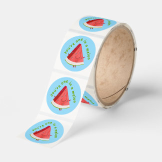 Cute Funny Watermelon Pun  Runt Klistermärke