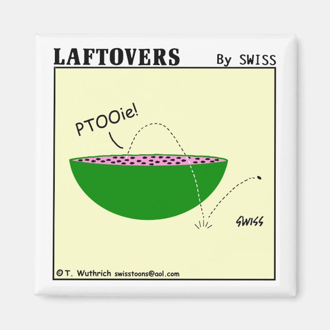 Cute Funny Watermelon Tecknad Laftovers Magnet (Framsidan)