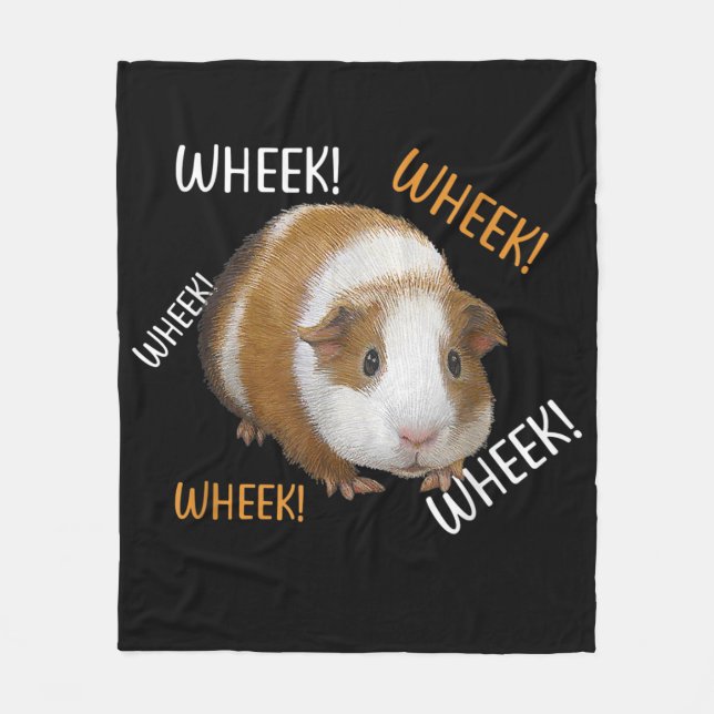 Cute & Funny Wheek - Guineas Gris ägare Cavy Älska Fleecefilt (Framsidan)