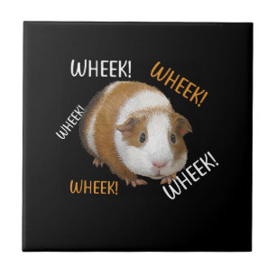 Cute & Funny Wheek - Guineas Gris ägare Cavy Älska Kakelplatta
