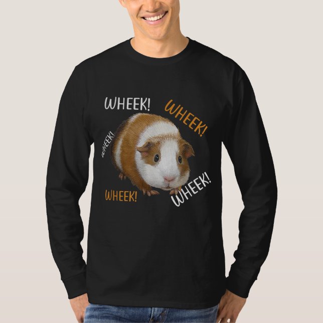 Cute & Funny Wheek - Guineas Gris ägare Cavy Älska T Shirt (Framsida)