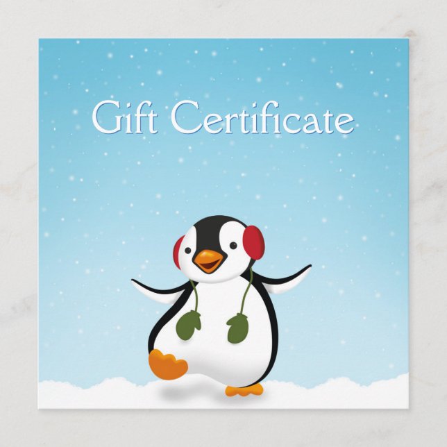 Cute Funny Winter Penguin (Framsida)