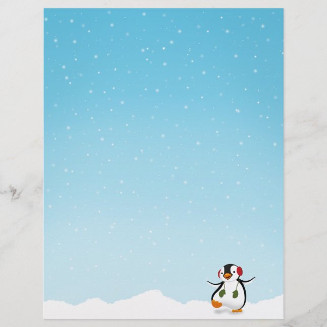 Cute Funny Winter Penguin (Framsida)