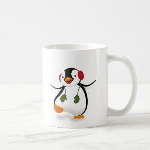 Cute Funny Winter Penguin Kaffemugg