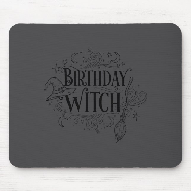 Cute Funny Witch Witchy Birthday Witches Happy Wom Musmatta (Framsidan)