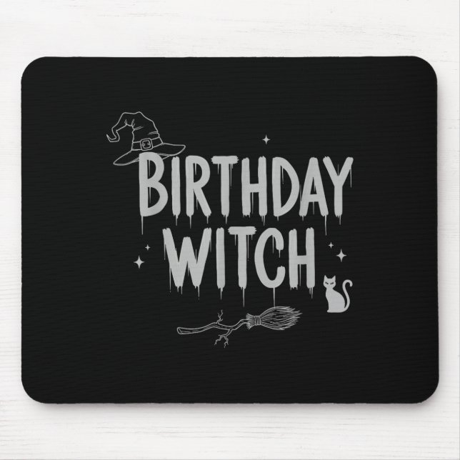 Cute Funny Witch Witchy Birthday Witches Happy Wom Musmatta (Framsidan)