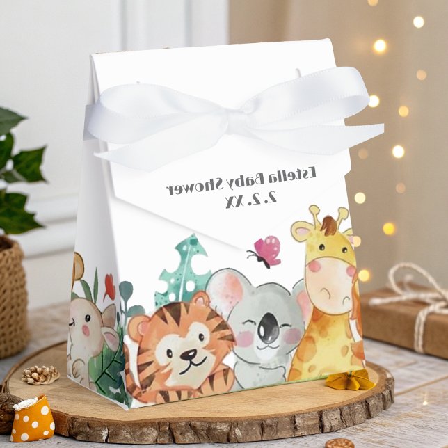 Cute Funny Woodland animals Baby Shower Presentaskar (Skapare uppladdad)