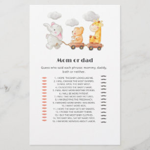 Cute Funny woodland Baby Shower Gissa vem som spel